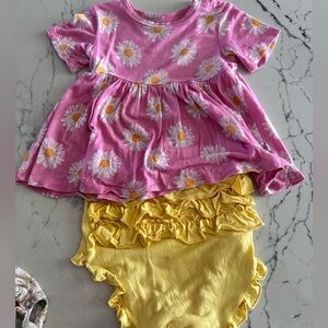 Posh Peanut peplum bummie set